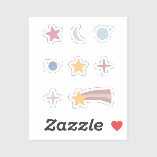 Stars en Planets Stickers (Vel)