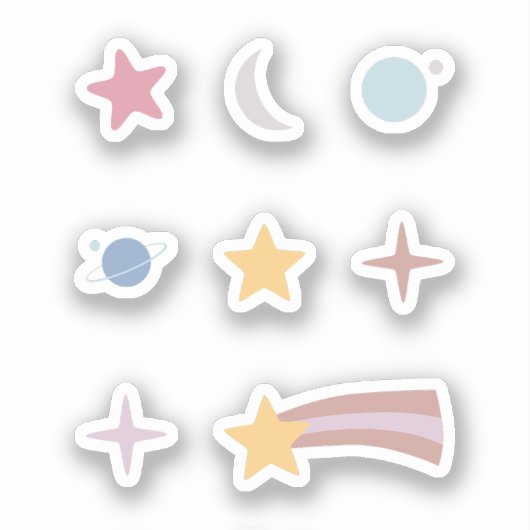 Stars en Planets Stickers (Voorkant)