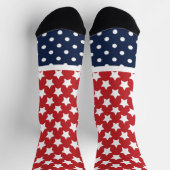 Stars en Polka Dots Red White Blue Sokken (Top)
