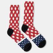 Stars en Polka Dots Red White Blue Sokken (Rechts)