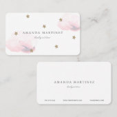 Stars en roze wolken Witte Visitekaartje (Voorkant / Achterkant)