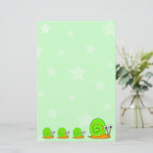 Stars en slakken briefpapier (Staand voorkant)