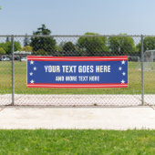 Stars en strepen 4 juli met aangepaste tekst spandoek (Insitu)