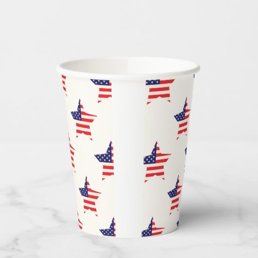 Stars en strepen, 4 juli patriottisch papieren bekers (Links)