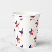 Stars en strepen, 4 juli patriottisch papieren bekers (Rechts)