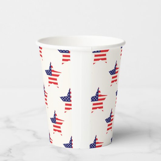 Stars en strepen, 4 juli patriottisch papieren bekers (Rechts)
