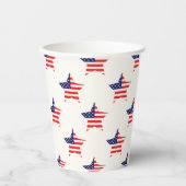Stars en strepen, 4 juli patriottisch papieren bekers (Voorkant)