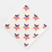 Stars en strepen, 4 juli patriottisch servet (Hoek)