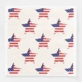 Stars en strepen, 4 juli patriottisch servet (Voorkant)