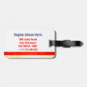 Stars en strepen Amerikaanse vlag bagagelabel (Achterkant horizontaal)