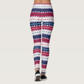 Stars en strepen - Patriottisch - Rood Blauw Leggings (Achterkant)