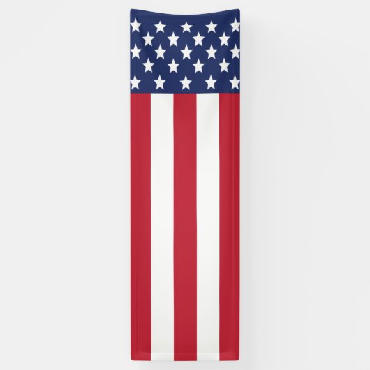 Stars en strepen, verticaal onder Amerikaanse vlag Spandoek (Verticaal)