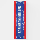 Stars en strepen voor gezinshereniging, 4 juli spandoek (Verticaal)