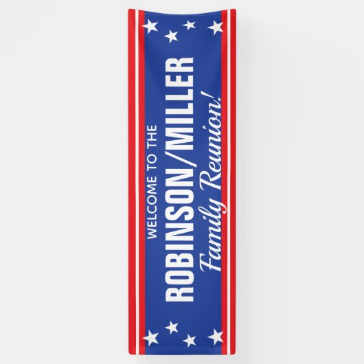 Stars en strepen voor gezinshereniging, 4 juli spandoek (Verticaal)