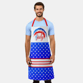 Stars en Stripes 4 juli Apron Schort (Gedragen)