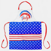 Stars en Stripes 4 juli Apron Schort (Voorkant)