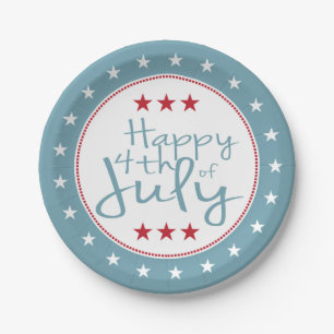 Stars en Stripes 4 juli-Bord Papieren Bordje