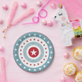 Stars en Stripes 4 juli-Bord Papieren Bordje (Feest)