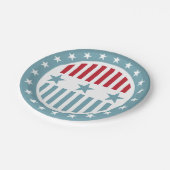 Stars en Stripes 4 juli-Bord Papieren Bordje (Gekanteld)