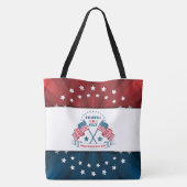Stars en Stripes 4 juli Canvas tas (Achterkant)