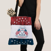 Stars en Stripes 4 juli Canvas tas (Dichtbij)