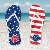 Stars en Stripes 4 juli Monogram Teenslippers