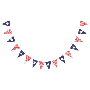 Stars en Stripes 4e juli/Dag van de Arbeid Vlaggetjes
