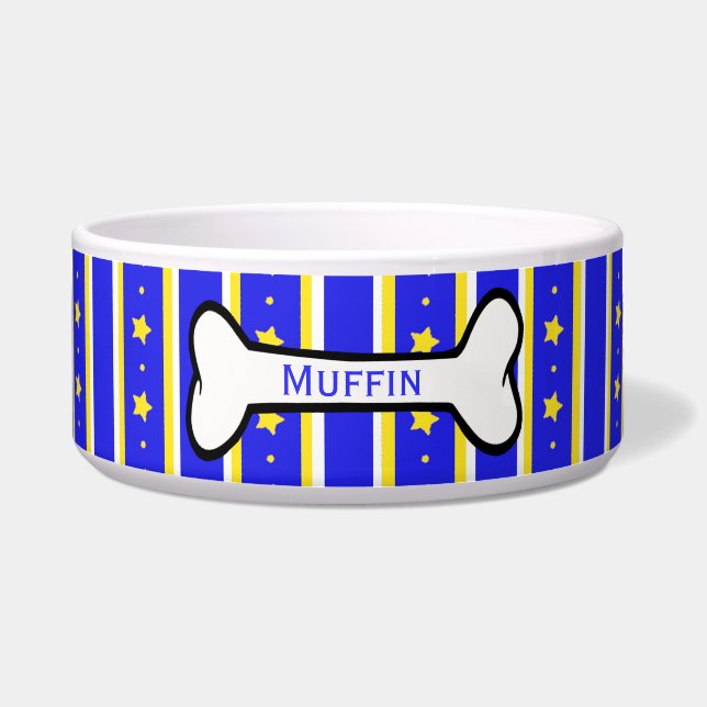 Stars en Stripes, aangepast pakket Voerbakje (Voorkant)