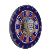 Stars en Stripes American Add Custom Photo Dartbord (Voorkant Links)