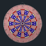 Stars en Stripes American Dartbord<br><div class="desc">Dit rode, witte en blauwe dartboard met sterren en strepen is geïnspireerd door de vlag van de Verenigde Staten van Amerika. Het ziet er cool uit in een spelruimte met een bijbels Amerikaans thema en zou een geweldige manier zijn om je gasten te vermaken op een feestje op de vierde...</div>