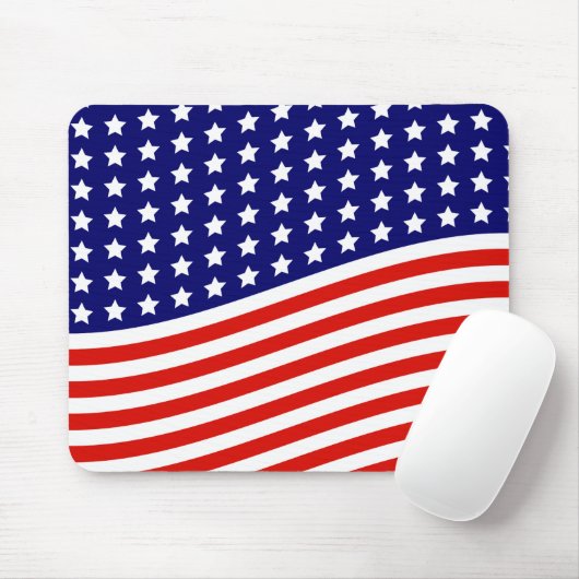 Stars en Stripes American Flag op 4 juli Muismat (Met muis)