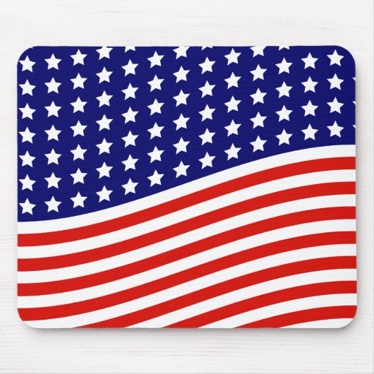Stars en Stripes American Flag op 4 juli Muismat (Voorkant)