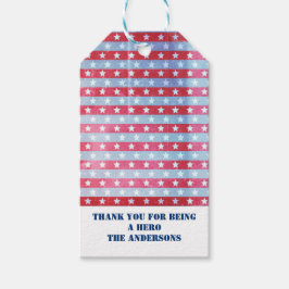 Stars en Stripes American Flag Patriotic Cadeaulabel