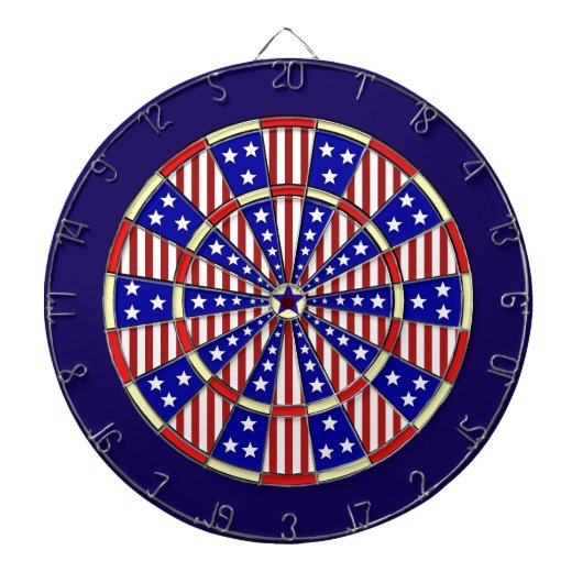 Stars en Stripes American Flag Patriotic Dartbord (Voorkant)