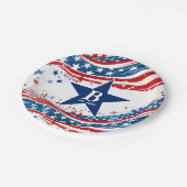 Stars en Stripes American Flag Patriotic Papieren Bordje (Gekanteld)