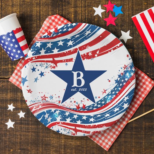 Stars en Stripes American Flag Patriotic Papieren Bordje