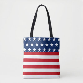 Stars en Stripes American Flag Patriotic Tote Bag