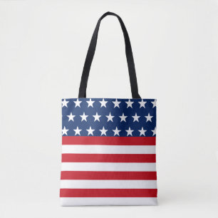 Stars en Stripes American Flag Patriotic Tote Bag