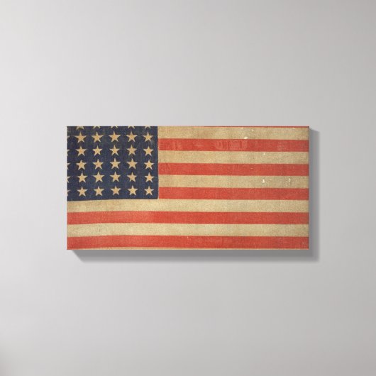 Stars en Stripes  Amerikaanse vlag Canvas Afdruk (Voorkant)