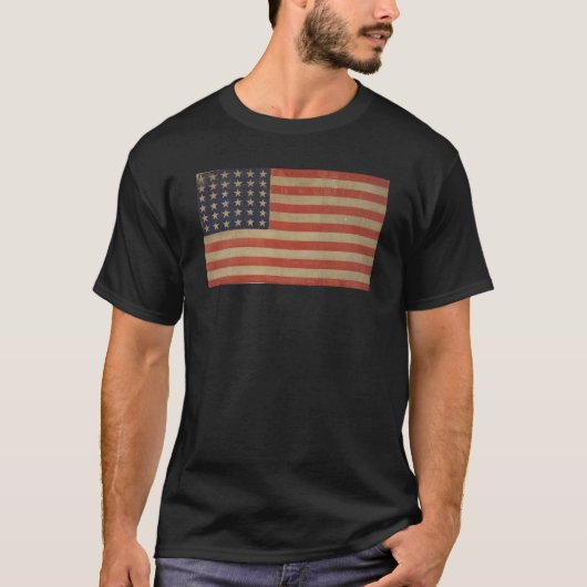 Stars en Stripes Amerikaanse vlag T-shirt (Voorkant)