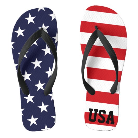 Stars en Stripes Amerikaanse vlag Teenslippers (Voetbed)