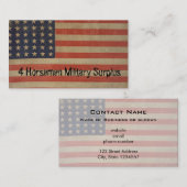 Stars en Stripes  Amerikaanse vlag Visitekaartje (Voorkant / Achterkant)