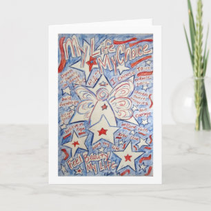 Stars en Stripes Angel Kaart