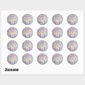 Stars en Stripes Angel Ronde Sticker (Vel)