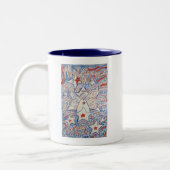 Stars en Stripes Angel Tweekleurige Koffiemok (Links)