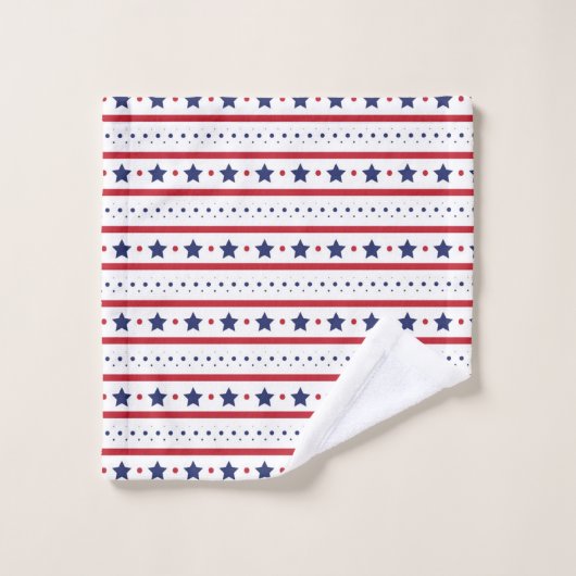 Stars en Stripes Bath Towel Set Bad Handdoek (Wasdoekje)