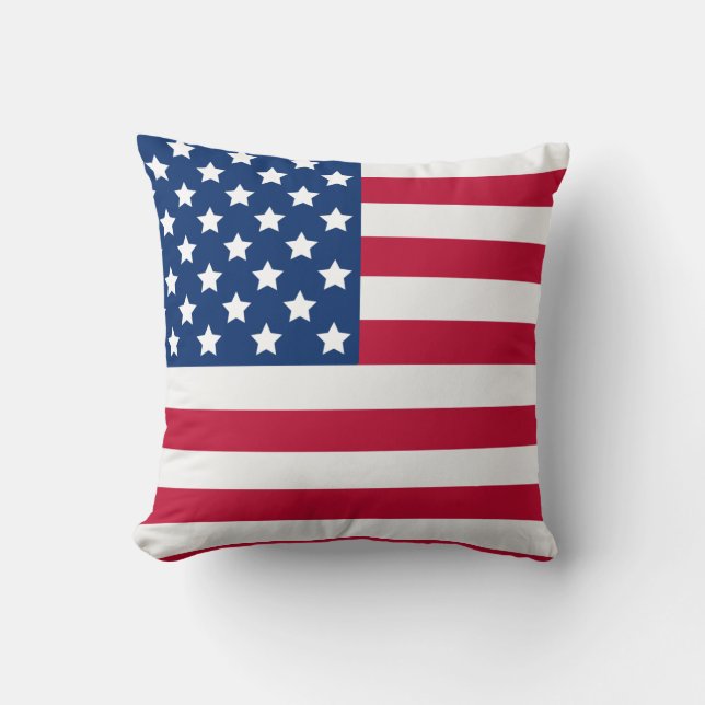 Stars en Stripes Classic Patriotic USA Flag Kussen (Voorkant)