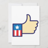 Stars en Stripes duimen op Amerikaanse uitnodiging (Voorkant)