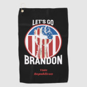 Stars en Stripes Fist Let's Go Brandon Golfhanddoek (Voorkant)
