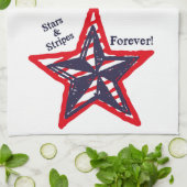 Stars en Stripes Forever. Theedoek (Gevouwen)